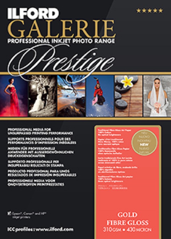 Ilford Galerie Prestige Gold Fiber Gloss 310g/mq A4 25 fogli