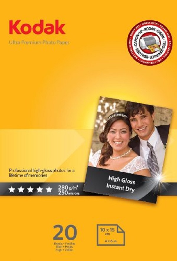 Kodak Professional High Gloss Paper 10x15 20 fogli