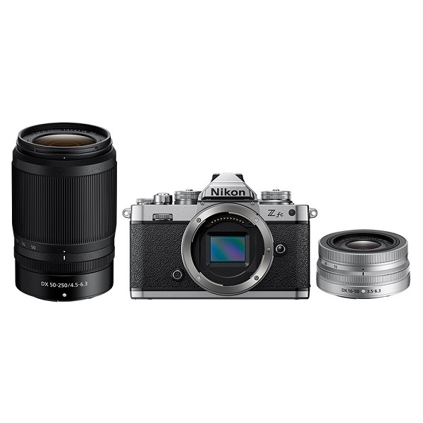 Nikon Z fc (silver) + Z 16-50mm DX VR + Z 50-250mm VR + Lexar SD 64Gb