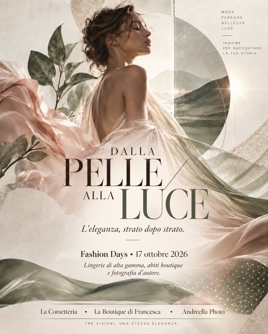 Locandina Dalla Pelle alla Luce - Fashion Days 17 ottobre 2026